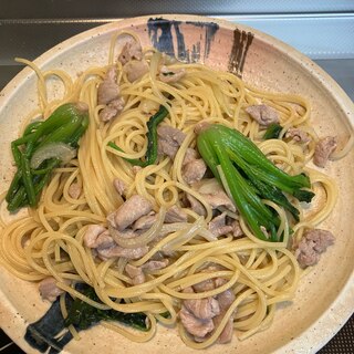 豚肉とほうれん草の和風パスタ^_^